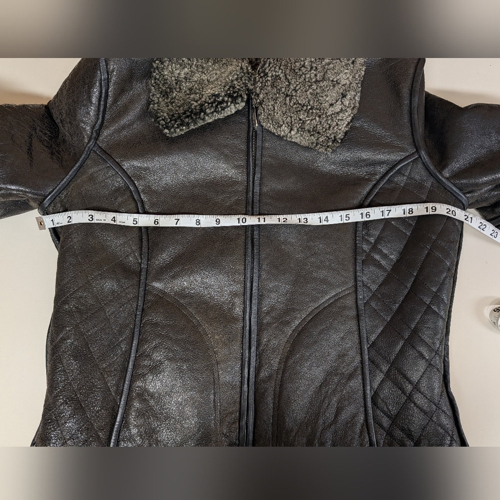 Cuadra Shearling Lined Leather Jacket - image 9